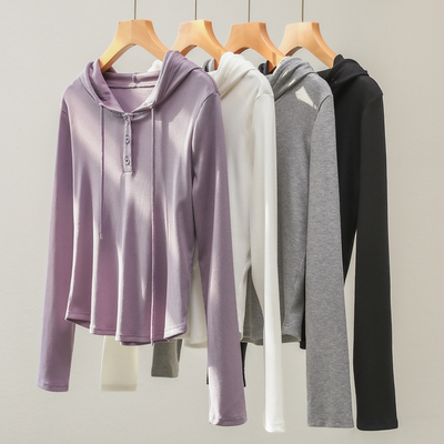 连帽打底衫女秋冬2025新款卫衣女