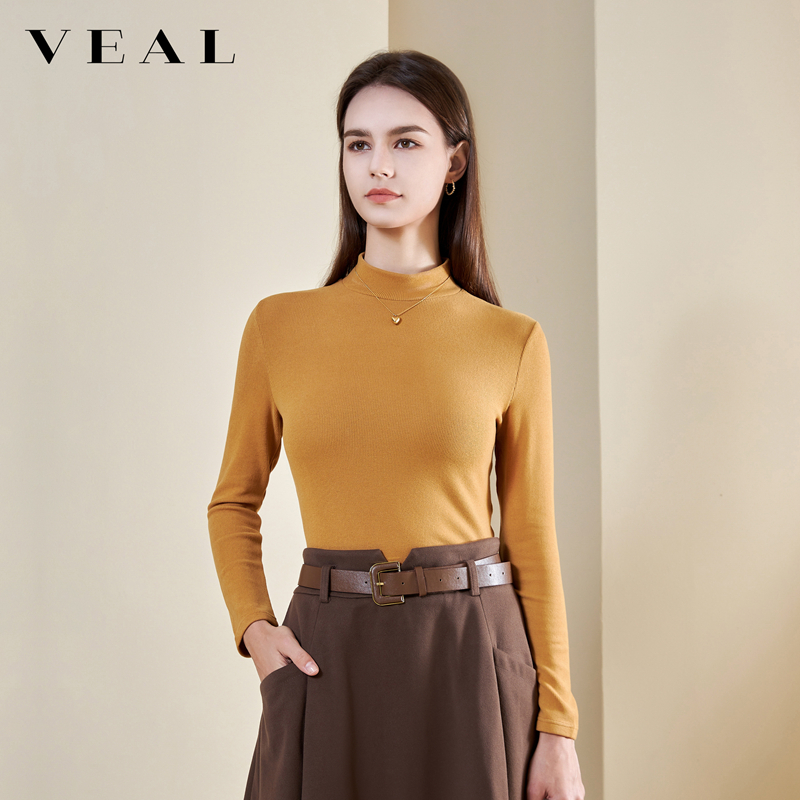 醋酸羊毛德绒打底衫女秋冬发热