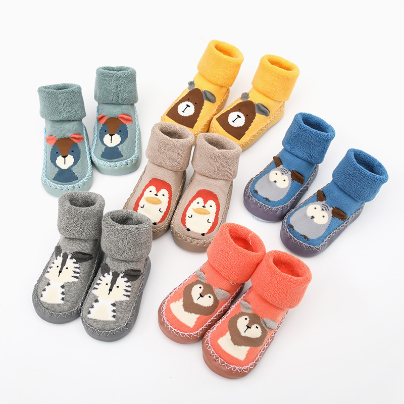 防滑秋冬加厚立体卡通风地板袜