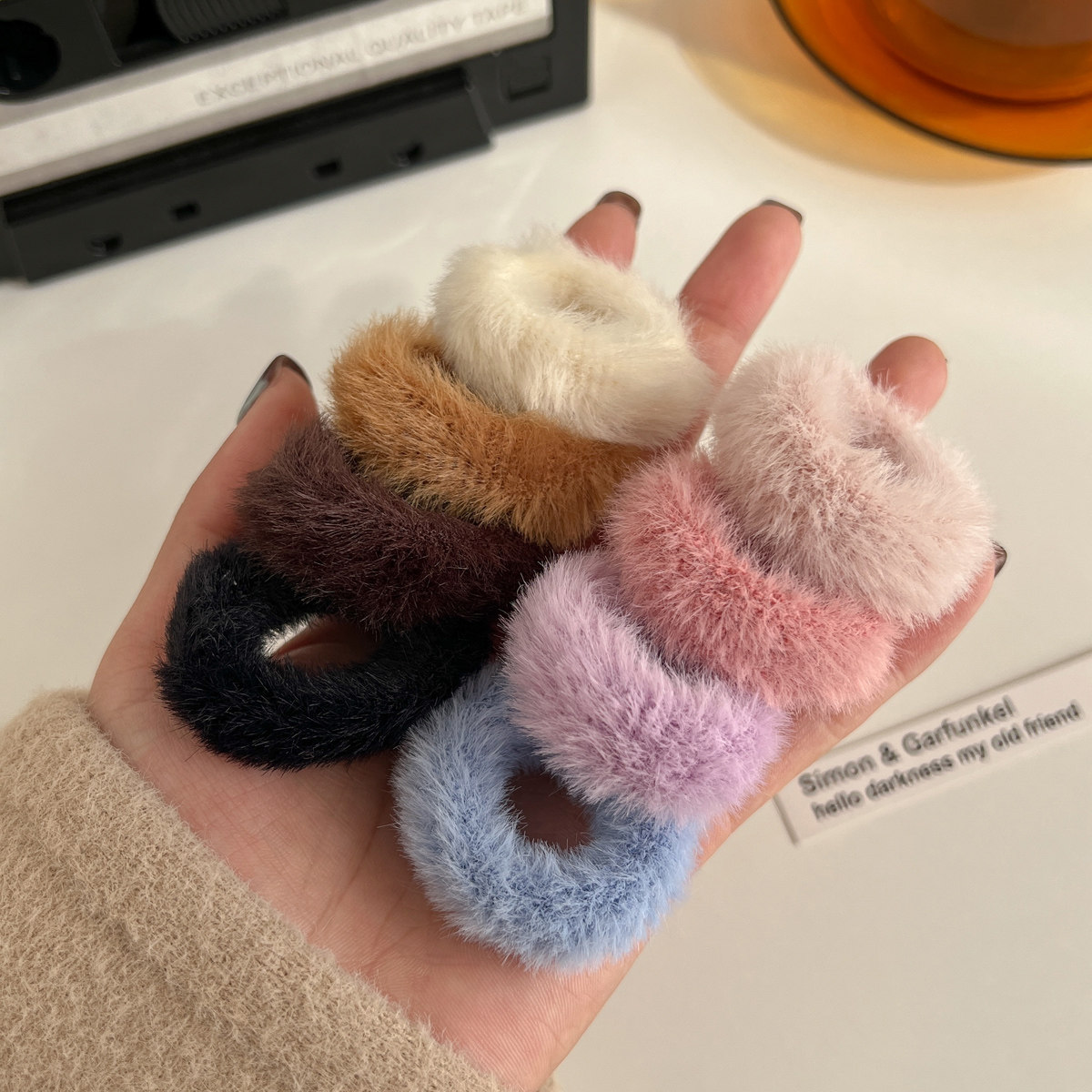 秋冬新款发绳发圈无接缝高弹力扎头绳高马尾皮筋发饰ins少女可爱