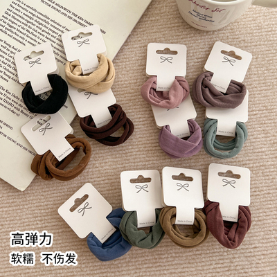 不伤发宽边扎头绳女孩简约面膜发圈绑头发橡皮筋发绳皮套韩国发饰