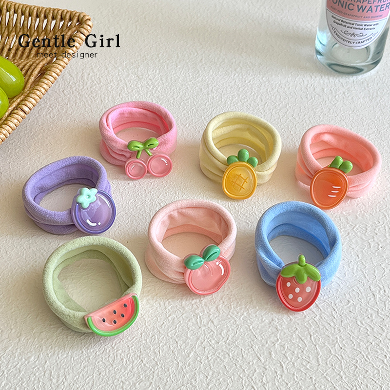 糖果色儿童面膜肌发圈高弹力扎头发橡皮筋柔软不伤发无痕发圈头绳