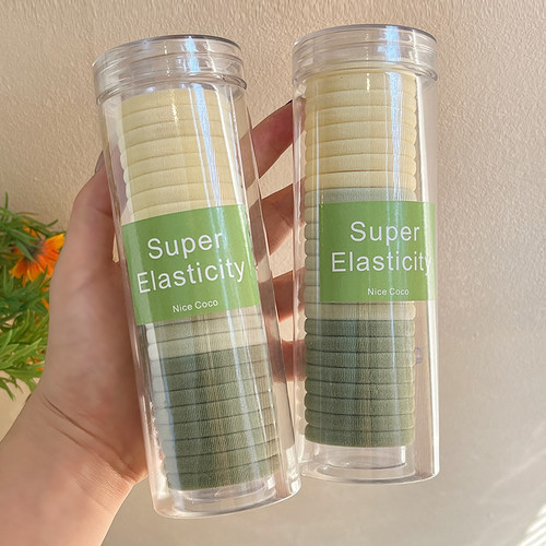 薄荷绿~高弹力耐用头绳扎高马尾皮筋少女ins风韩版无接缝发绳发圈
