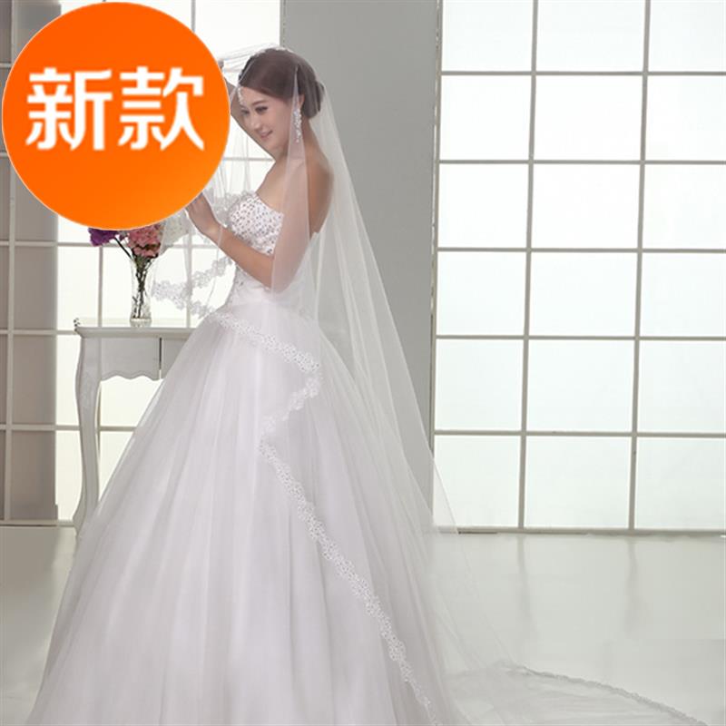 白色新娘头纱超长3米5米10米拖尾韩式蕾丝结婚纱m礼服配件|msdalam kategori Butik wanita / wanita, perkahwinan/Cheongsam/pakaian, perkahwinan - dari Buy2taobao.com untuk memberikan perkhidmatan ejen Taobao profesional membeli