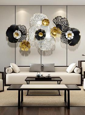 铁艺壁挂荷花荷叶装饰 挂墙 酒店大堂客服inor wall decoration