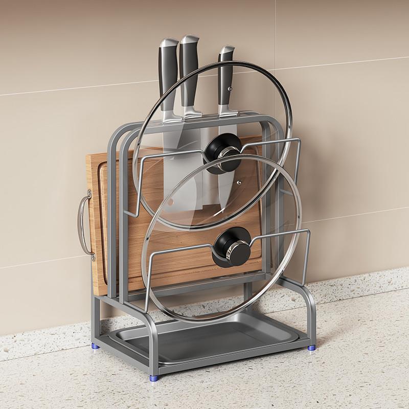 德国304不锈钢刀架置物架2024菜刀新款锅盖厨房架砧板一体刀具收