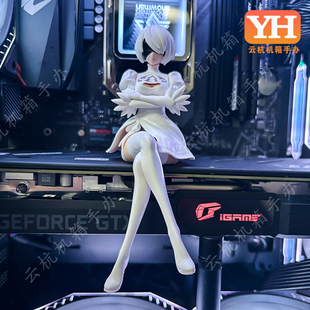 二次元美少女尼尔机械纪元尤尔哈手办摆件桌面电脑海景房机箱装饰