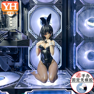 动漫美少女兔女郎跪姿麻衣横山石见桌面摆件电脑海景房机箱手办品