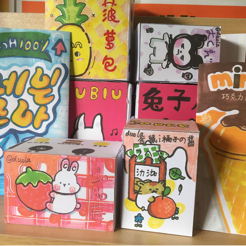 纯手绘盲盒定制 来图定制各种图案 手工自制盲盒