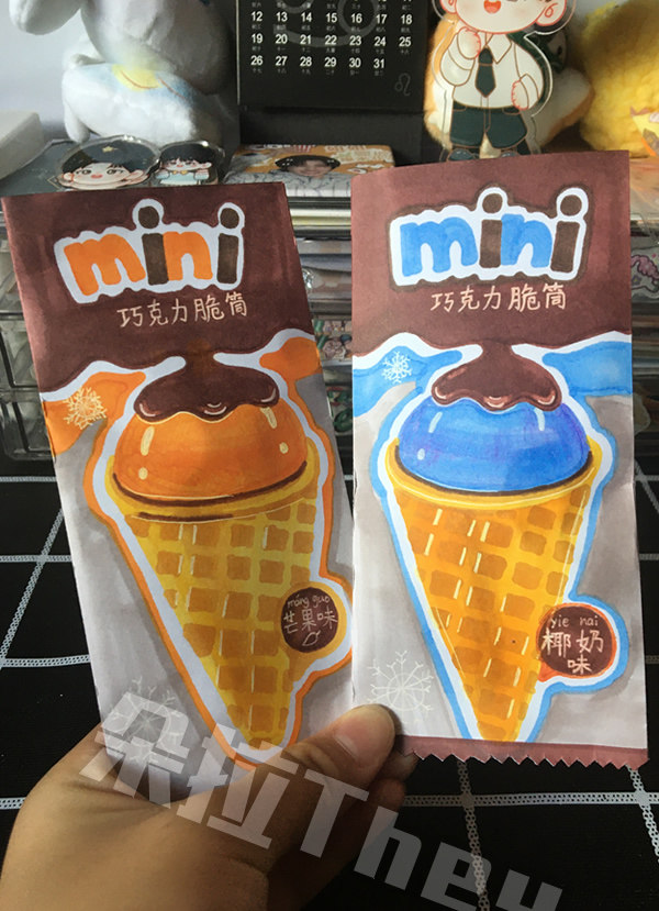 mini脆脆桶 小学生自制盲袋盲盒 ,画的超逼真
