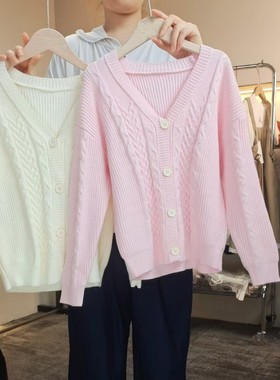 86130 秋冬新款简约毛衣开衫