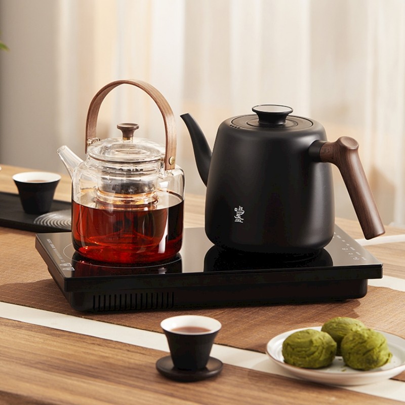 鸣盏全自动底部上水电热水壶茶台用煮茶器一体嵌入式电陶炉泡茶专