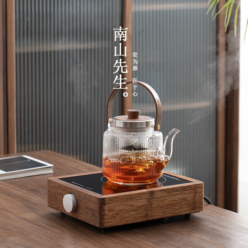 南山先生黑檀木电陶炉煮茶器家