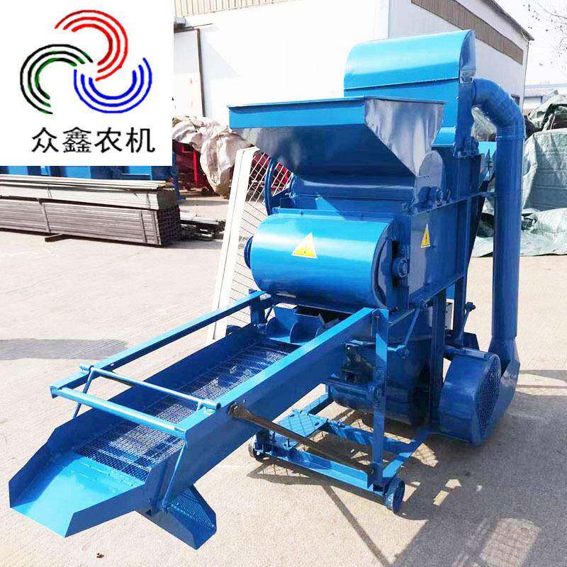 分级筛选花生脱壳机1吨产量花生剥壳分选大小果双风机花生脱壳机