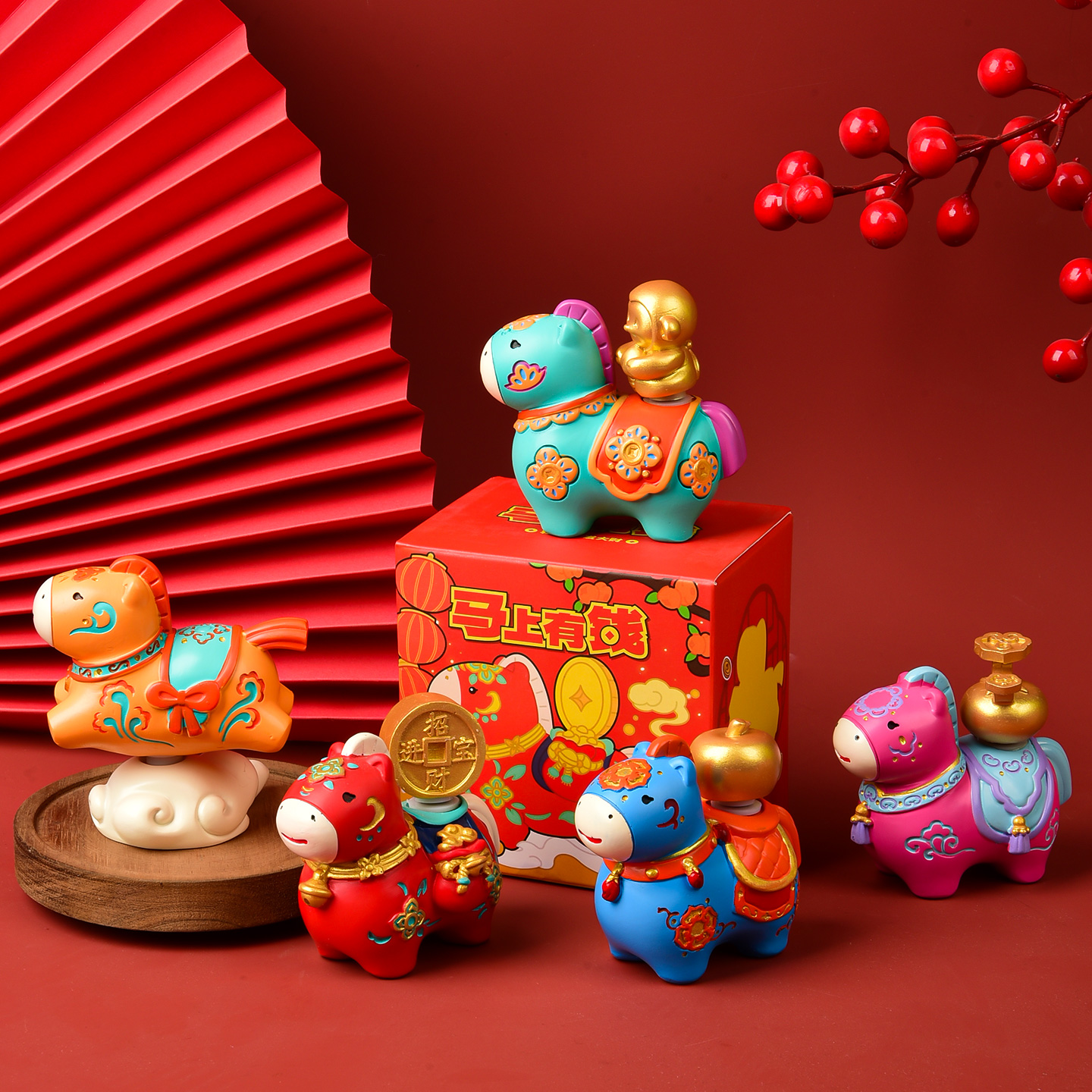 生肖马摆件手办礼物本命年家居装饰品过新年桌面小摆设马年吉祥物