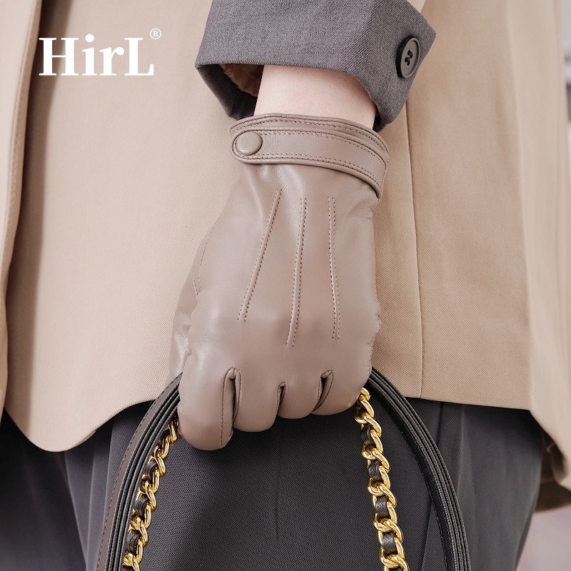 进口山羊皮真皮手套女薄款短款骑车开车秋冬加绒保暖修手纯皮触屏