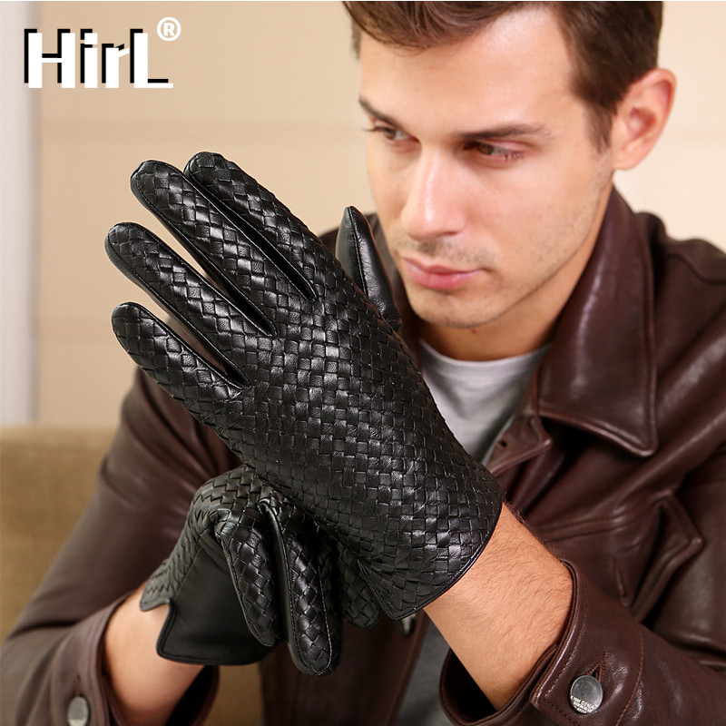 进口小山羊皮手套男真皮冬季户外骑行摩托车保暖韩版修手真皮触屏