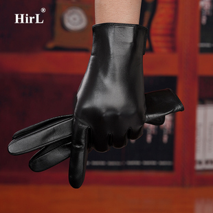 真皮手套男士冬天加绒加厚保暖触屏骑行冬季山羊皮手套男单皮薄款