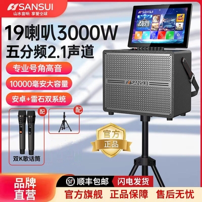 山水广场舞音响带显示屏户外k歌