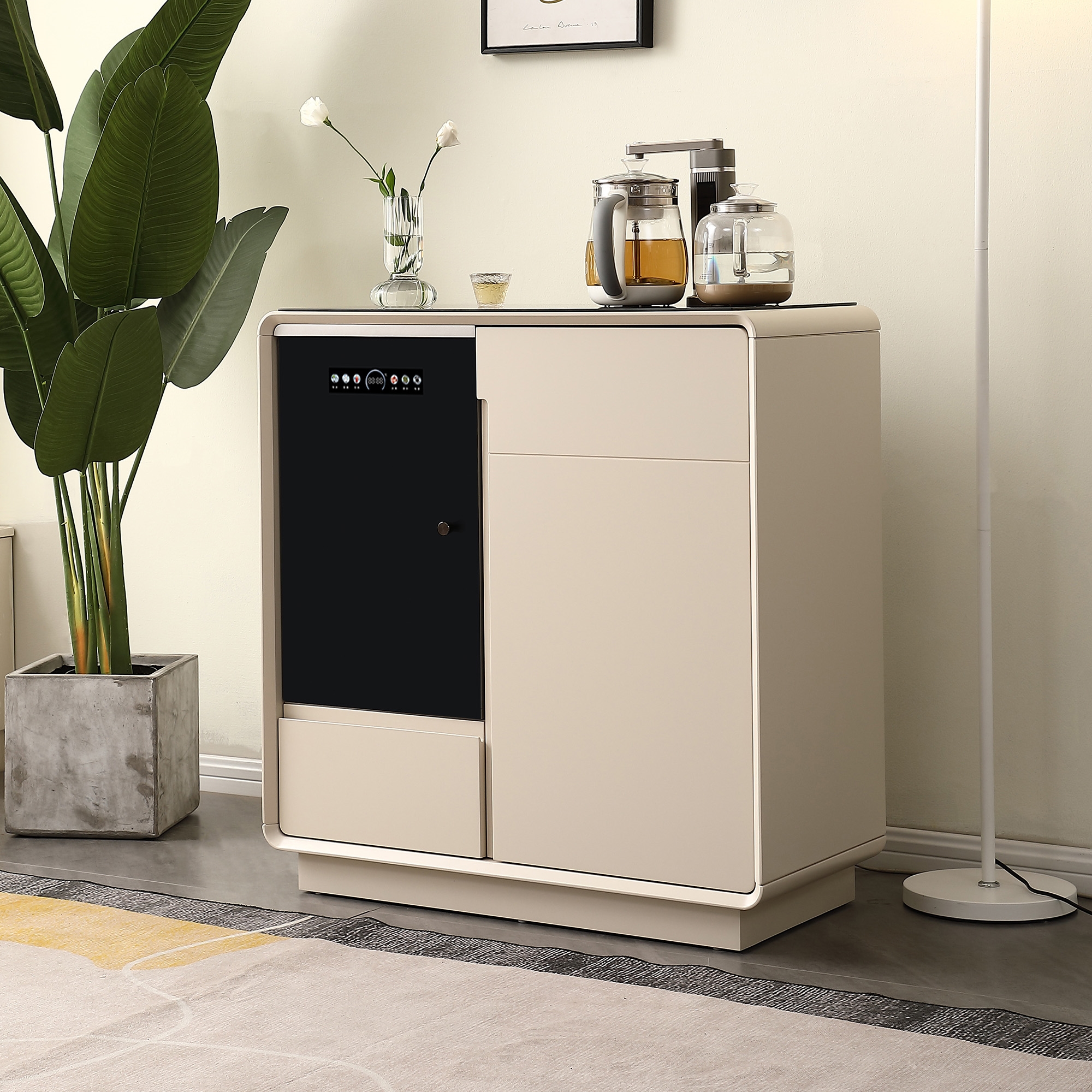 茶吧机带冰箱一体柜2025新款家用
