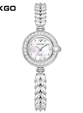 MKGO陌佧高新款满钻贝女表时尚轻奢精致鱼尾镶钻珠宝手链女表