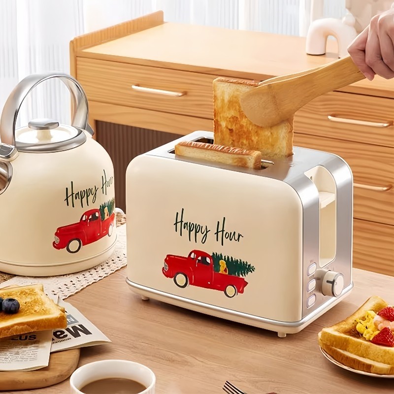 美国卓朗复古家用面包机三明治早炉加热餐机小型全自动吐司机多士,厨房电器,吐司机,淘宝优惠券,粉丝福利购,淘宝优惠卷
