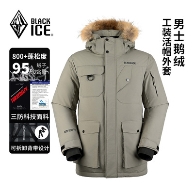 黑冰户外800蓬羽绒服派克服8523