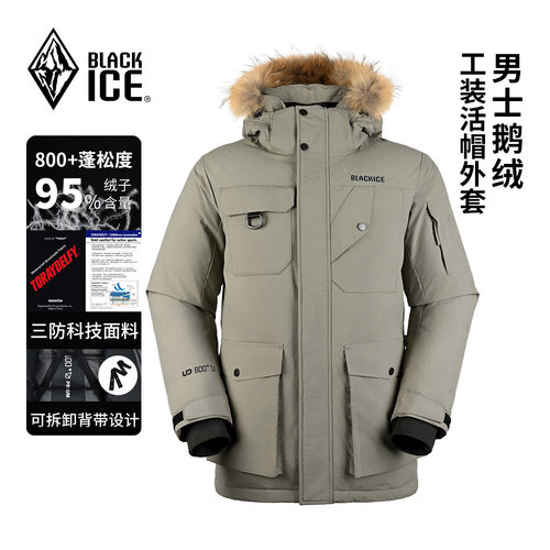 黑冰户外800蓬羽绒服派克服8523