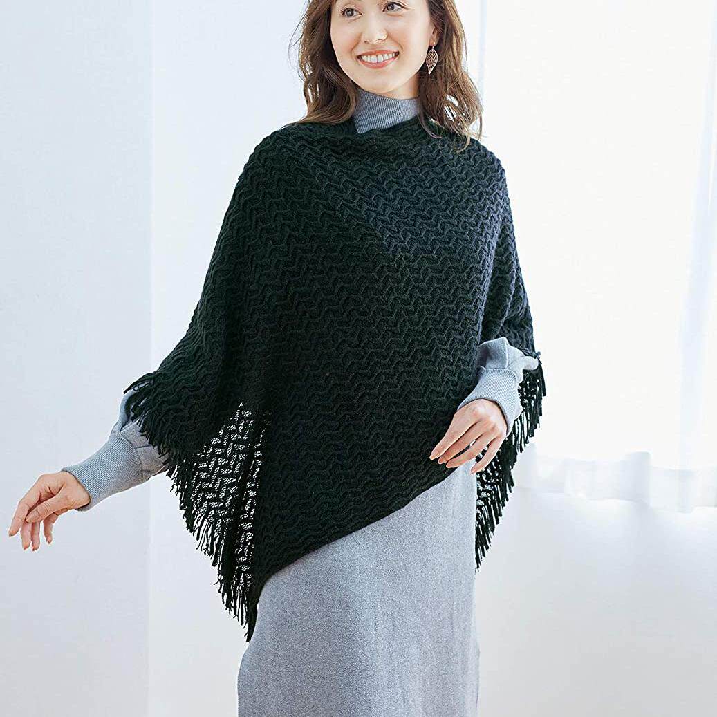 温和舒适 日本Cogit围巾加厚保暖针织围脖披肩护颈围巾加厚日系