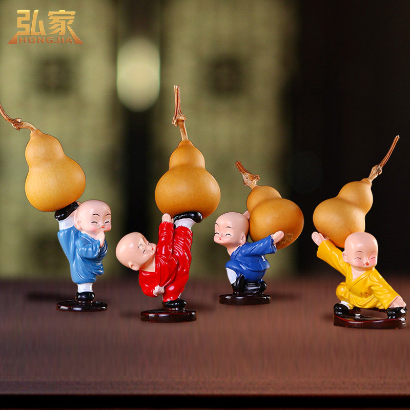 小和尚摆件客厅茶几办公室书房摆设小功夫和尚天然文玩手捻小葫芦,家居饰品,装饰摆件,淘宝优惠券,粉丝福利购,淘宝优惠卷