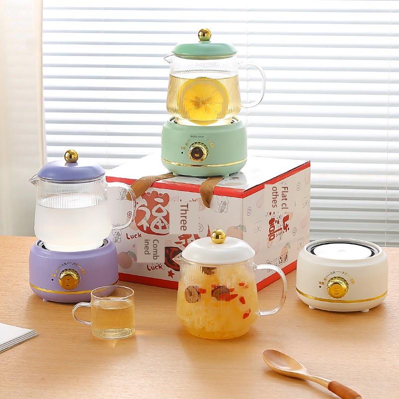 新型健康杯多功能迷你健康壶电炖杯玻璃电杯办公花茶礼盒