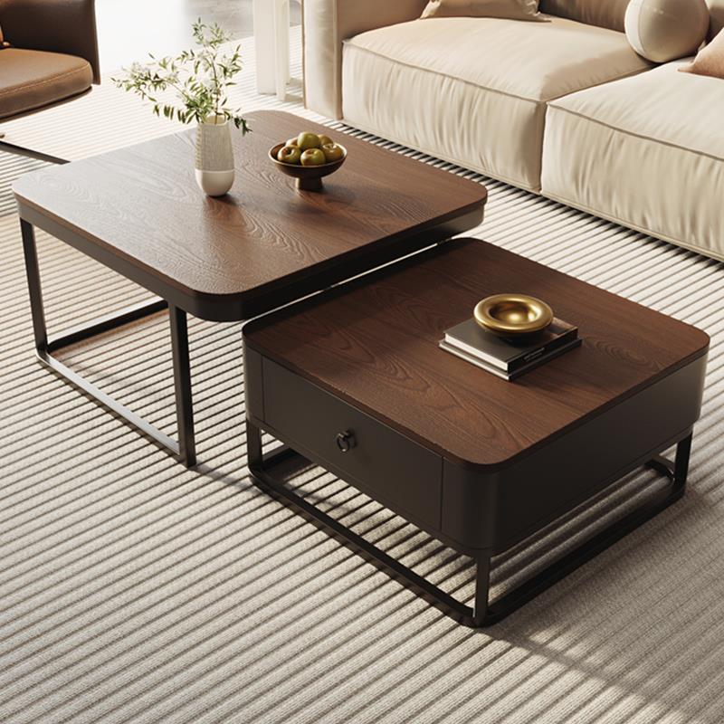 实木茶几高级感家庭客厅家用中古风2025新款小户型现代简约茶几桌