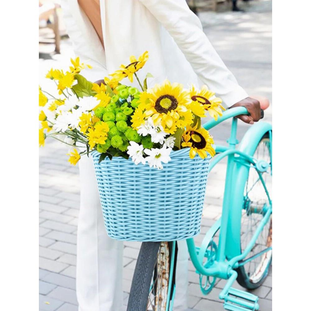 自行车框架防水前篮彷藤篮电动汽车框架折叠自行车电池电车篮子