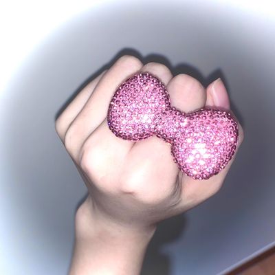 仙莉丝粉蝴蝶结戒指辣妹个性指环