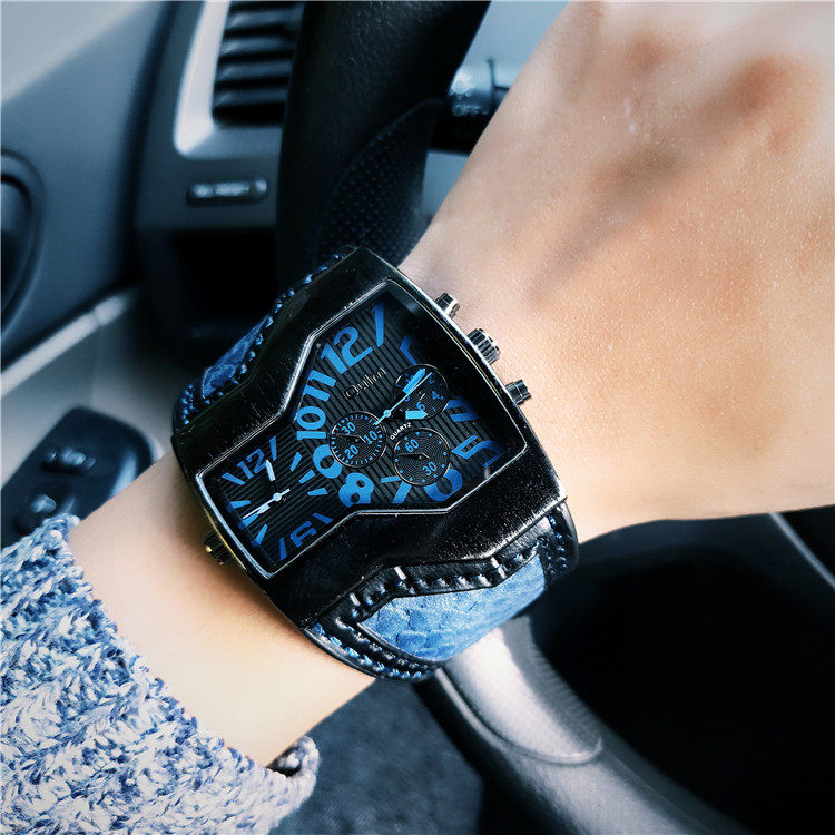 酒桶型个性风韩版两地时石英表