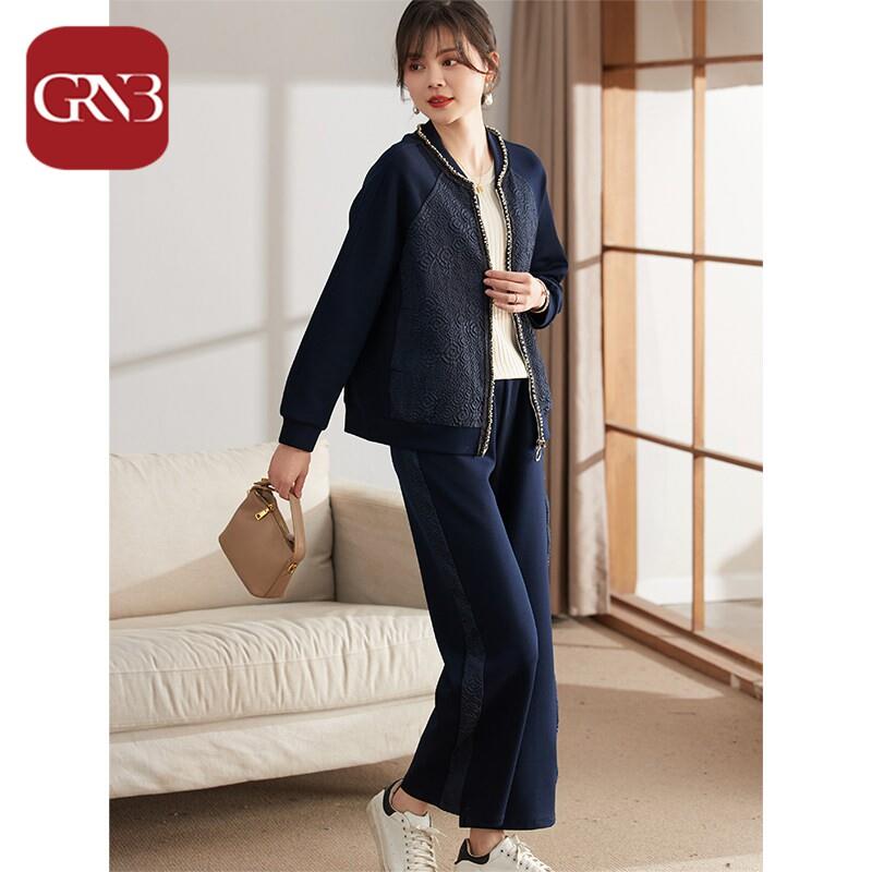GRNB中年妈妈2026年春装运动服套装洋气休闲两件套女装小香风外套
