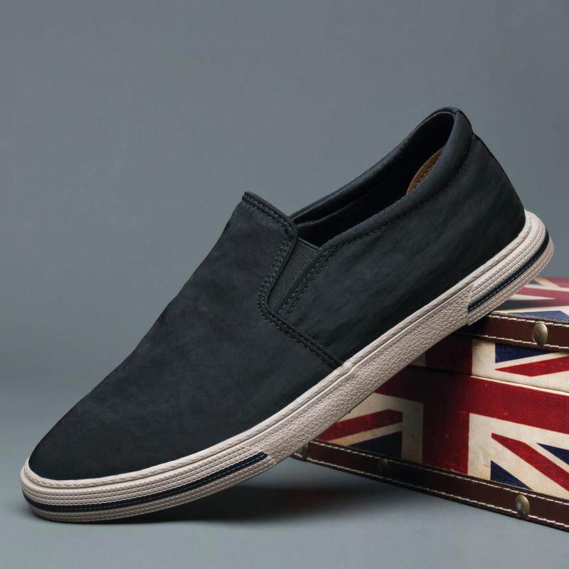 男鞋子夏季透气2025年新款一脚蹬软底老北京布鞋男款休闲 板鞋男