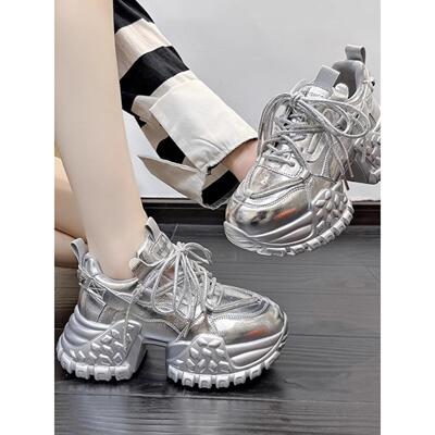 Rouje Naive牛皮Daddy Shoes女鞋2025新款秋冬热款增高厚底女鞋休