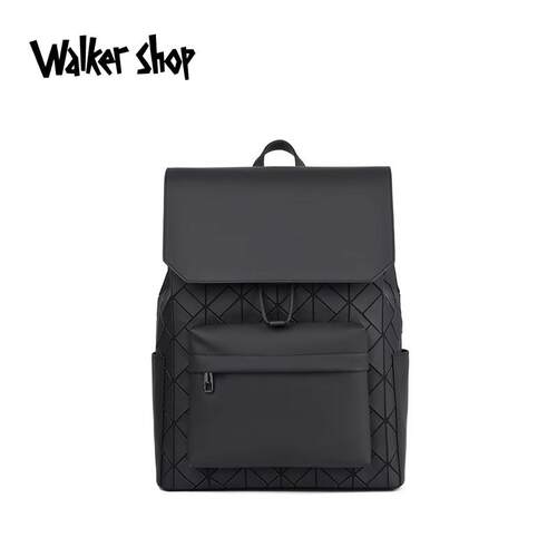 Walker shop高级感男士双肩包潮电脑包商务几何菱格大容量揹包