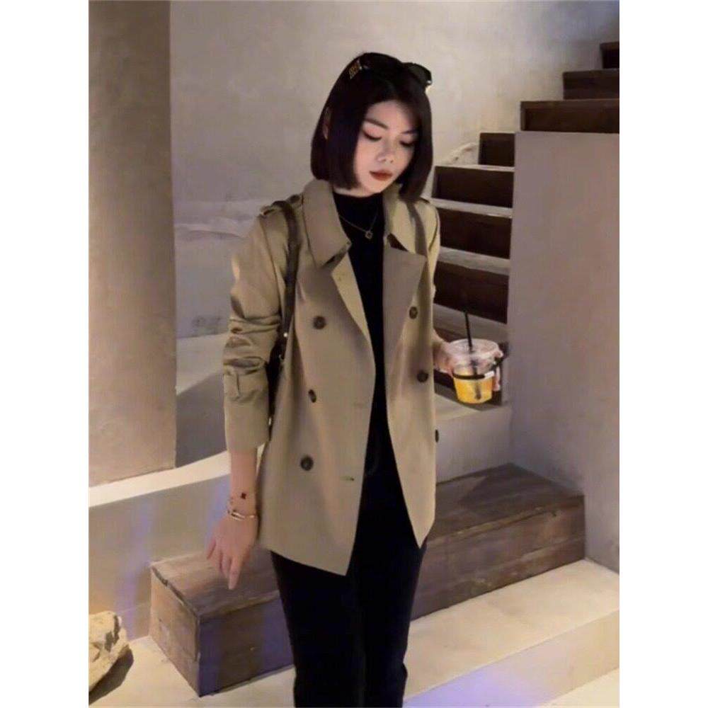 正品时尚高级感短款外套女2026春秋装新款宽松显瘦超好看休闲风衣