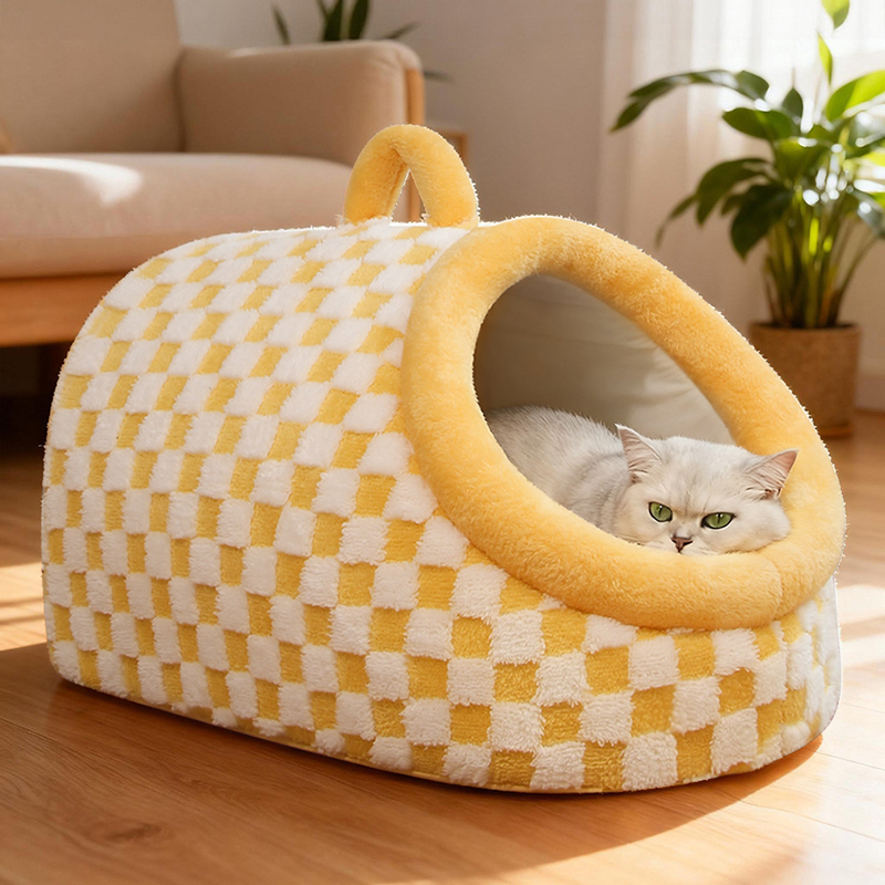 猫窝冬季保暖半封闭式猫屋狗窝