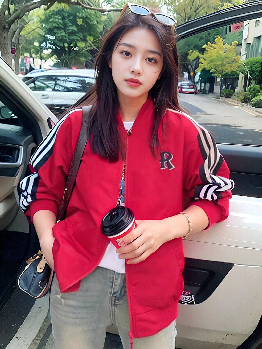 重工刺绣棒球服短款外套女春秋2024新款爆款休闲百搭宽松夹克上衣