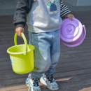 小水桶加厚带盖子塑料手提桶玩沙玩水采摘耐摔提水桶学校幼儿园用