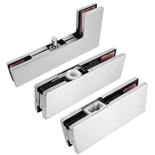 无框地弹簧门配件玻璃门夹上下门夹 上下夹门夹子 下门夹顶夹一字