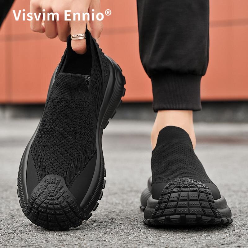 VISVIM ENNIO一脚蹬男鞋夏季透气飞织运动鞋防滑耐磨男士上班工作