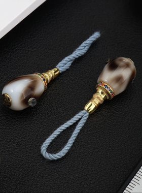 虎牙天珠三通佛头diy文玩配饰百香籽星月佛手金刚猴头核尖大肠