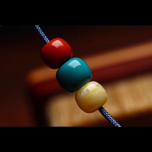 湖北原矿绿松石红绿灯俄料蜜蜡老型保山南红单珠散珠手串配饰隔珠