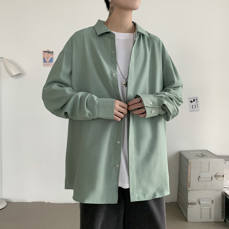 情侣衬衫长袖港风休闲百搭/A363A/C16/P45,男装衬衫,电商D325