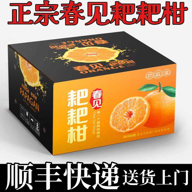 正宗四川春见耙耙柑礼盒现摘当季新鲜水果春见粑粑柑10斤顺丰包邮,包装,水果包装,淘宝优惠券,粉丝福利购,淘宝优惠卷