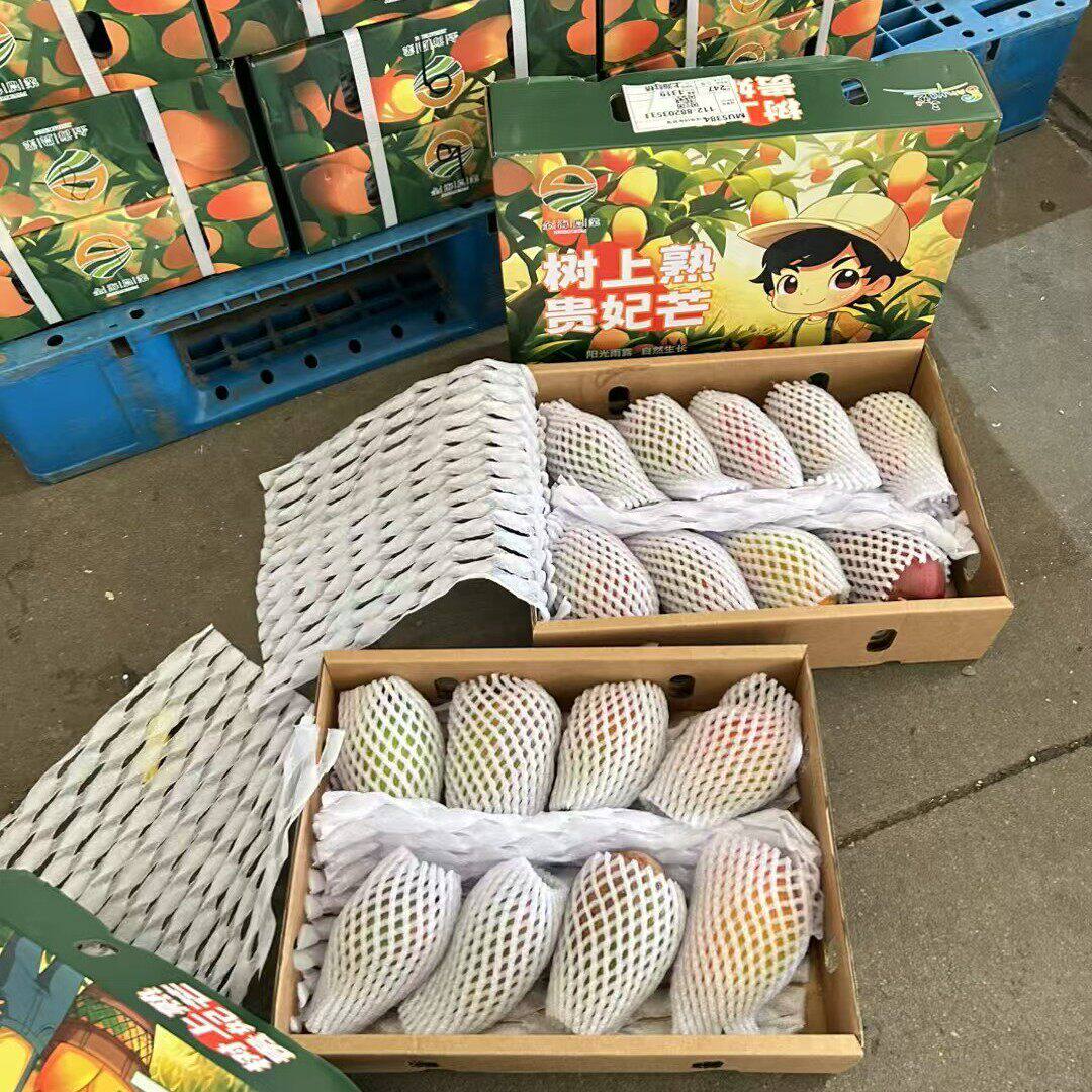 现货海南空运树上熟贵妃芒果4斤礼盒装香甜多汁新鲜水果当季包邮